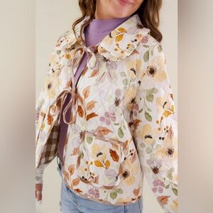 Entro Brown and Cream Quilted Jacket